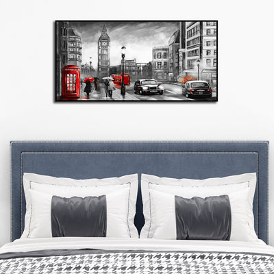 Grey-Scale Illustration Floating Frame Canvas Wall Painting