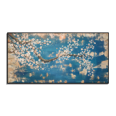 Acrylic Handmade Cherry Blossom Flower Canvas Wall Painting 