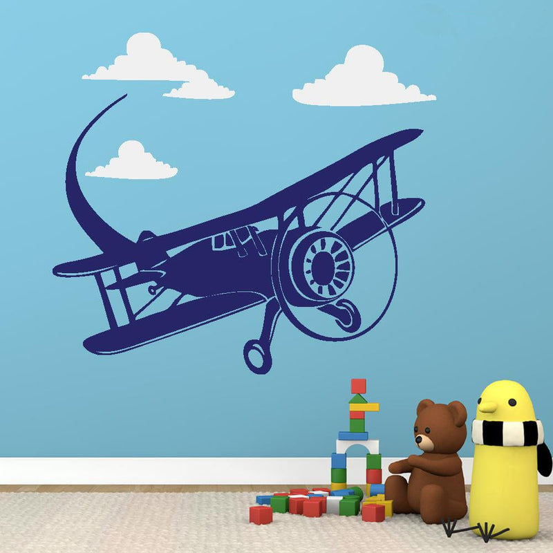 DECORGLANCE Decorative sticker Plane Wall Sticker & Wall Decal For Kids Room