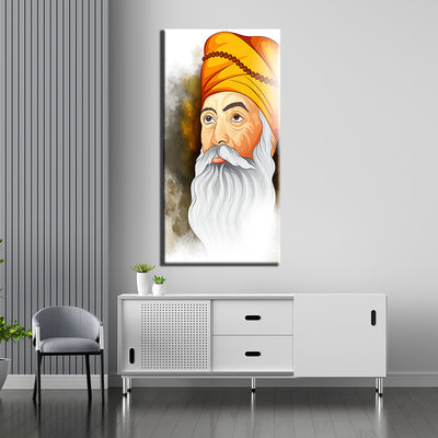 Guru Nanak Dev Sikh Oil Color Wall Painting