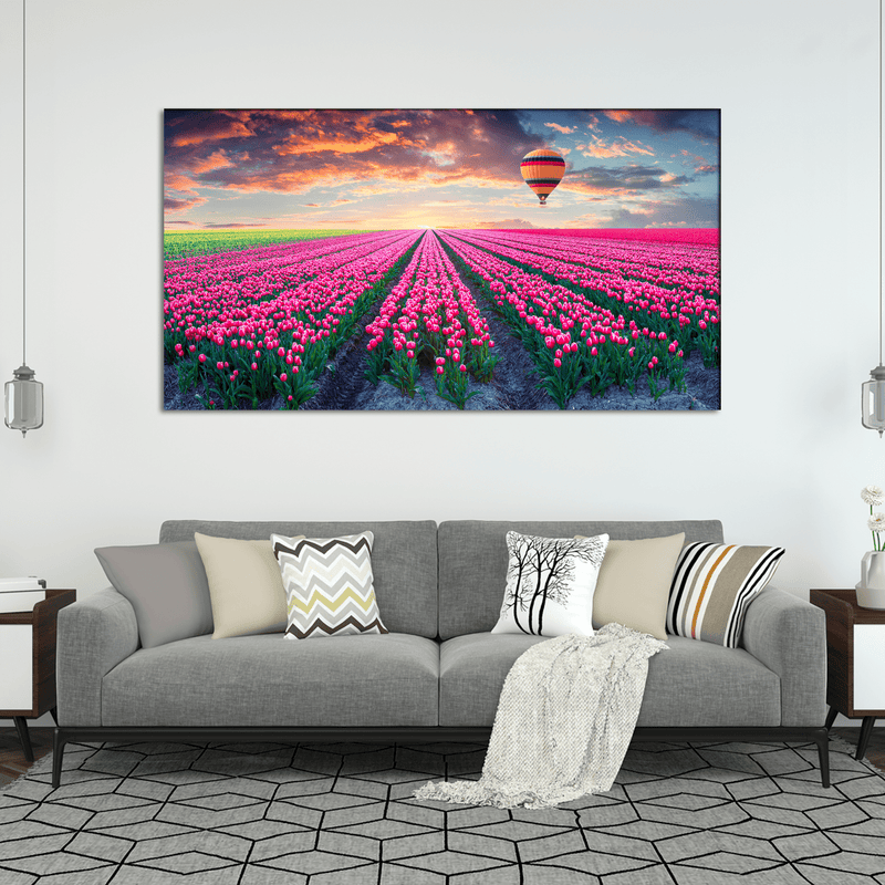 DECORGLANCE Home & Garden > Decor > Artwork > Posters, Prints, & Visual Artwork Pink Roses Canvas Wall Painting