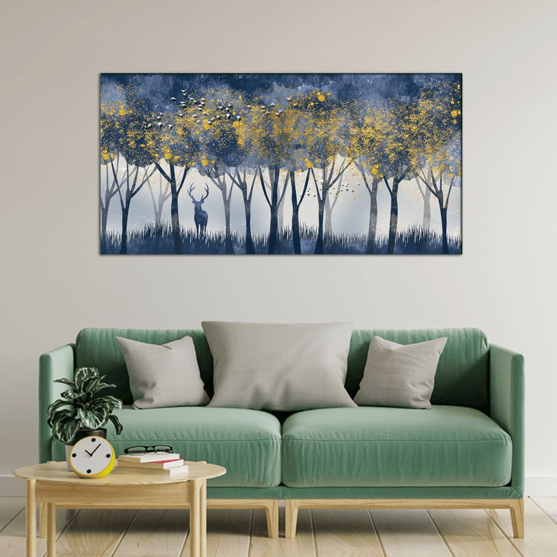 DECORGLANCE Home & Garden > Decor > Artwork > Posters, Prints, & Visual Artwork Tree Forest Canvas Wall Painting