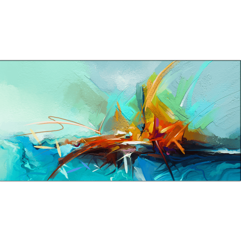 DECORGLANCE Home & Garden > Decor > Artwork > Posters, Prints, & Visual Artwork Vibrant Color Patch Abstract Canvas Wall Painting