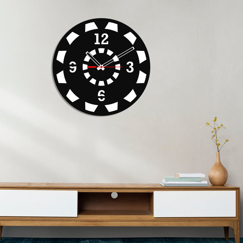 DECORGLANCE Home & Garden > Decor > Clocks > Wall Clocks Round Design Wood Analog Wall Clock