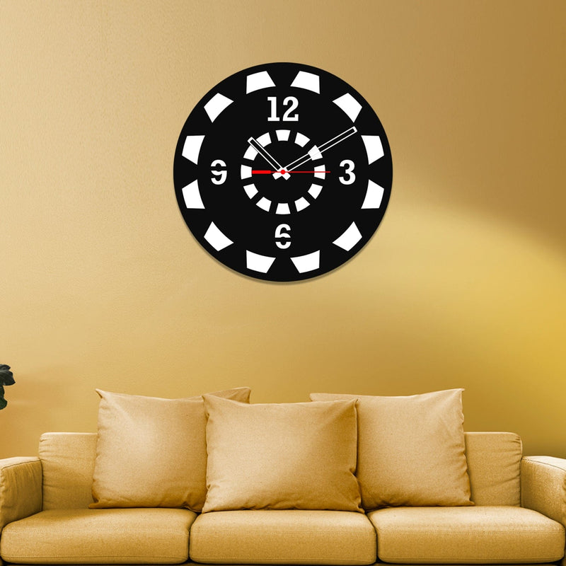 DECORGLANCE Home & Garden > Decor > Clocks > Wall Clocks Round Design Wood Analog Wall Clock