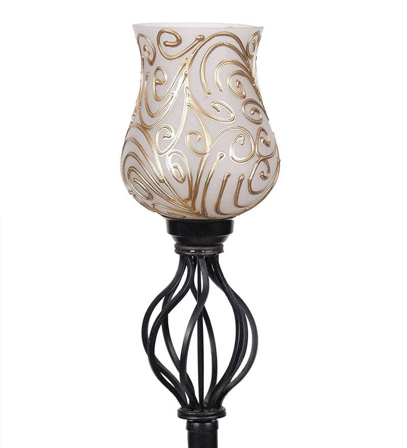DecorGlance Lamps Wrought Iron Floor Standing Lamp (Multicolour)