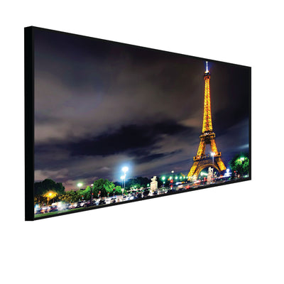 Eiffel Tower Night View Floating Frame Canvas Wall Painting