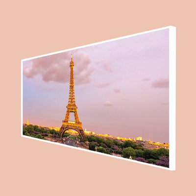 Eiffel Tower Day View Floating Frame Canvas Wall Painting