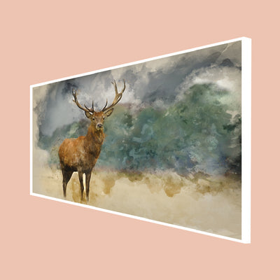 Beautiful Deer Canvas Floating Frame Wall Painting