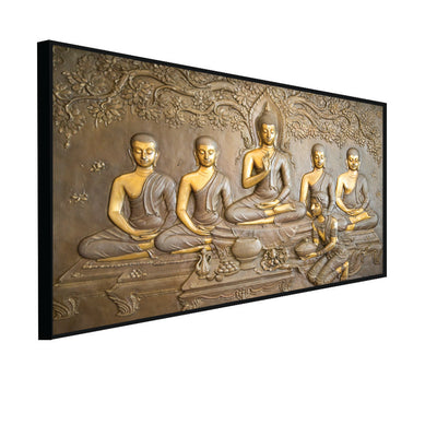 Buddha Canvas Floating Frame  Wall Painting