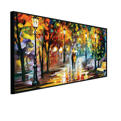 Beautiful Romantic Couple Abstract Canvas Floating Frame Wall Painting