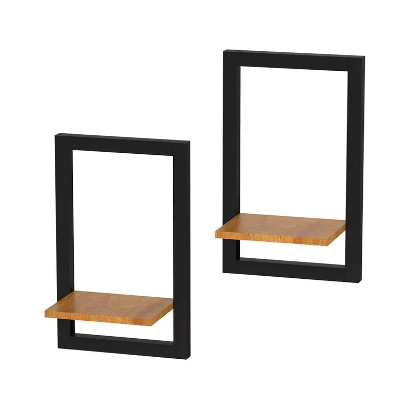 DecorGlance Plant Stands Black Rectangle Wall Hanging Planter Stand