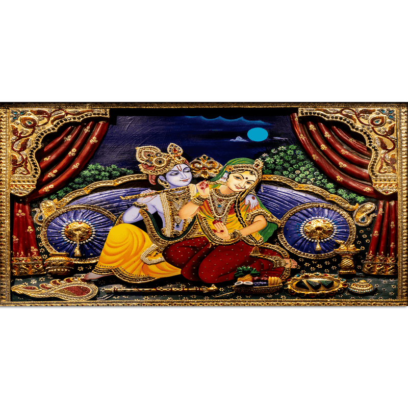 DECORGLANCE Posters, Prints, & Visual Artwork Love of Lord Radha Krishna Canvas Wall Painting