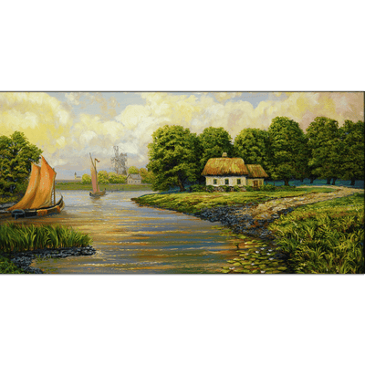 DECORGLANCE Posters, Prints, & Visual Artwork Oil Color Nature Scenery Canvas Wall Painting