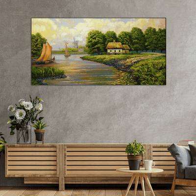 DECORGLANCE Posters, Prints, & Visual Artwork Oil Color Nature Scenery Canvas Wall Painting