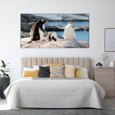 DECORGLANCE Posters, Prints, & Visual Artwork Penguins Canvas Wall Painting