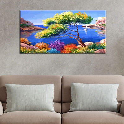 DecorGlance Posters, Prints, & Visual Artwork River View Canvas Wall Painting