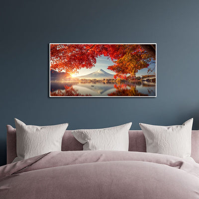DecorGlance Posters, Prints, & Visual Artwork Scenery of Autumn Tree Canvas Floating Wall Painting