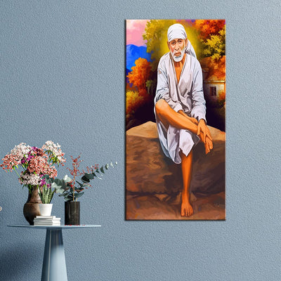 decorglance Posters, Prints, & Visual Artwork Shirdi Lord Sai Canvas Wall Painting
