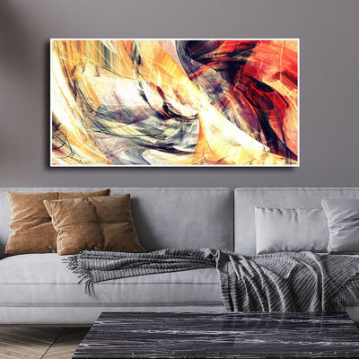 DecorGlance Posters, Prints, & Visual Artwork Smoke Effect Abstract Floating Frame Canvas Wall Painting