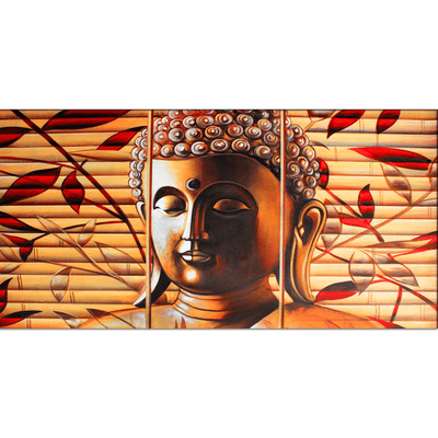 DECORGLANCE Posters, Prints, & Visual Artwork Spiritual Buddha Canvas Wall Painting