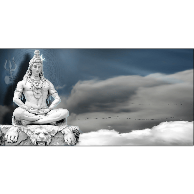 DECORGLANCE Posters, Prints, & Visual Artwork Spiritual Lord Shiva Canvas Wall Painting