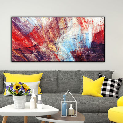 DecorGlance Posters, Prints, & Visual Artwork Stroke Line Abstract Floating Frame Canvas Wall Painting