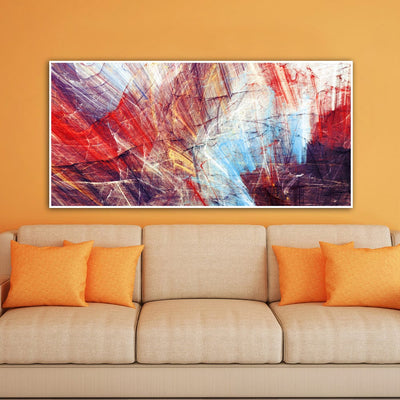 DecorGlance Posters, Prints, & Visual Artwork Stroke Line Abstract Floating Frame Canvas Wall Painting