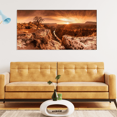 DECORGLANCE Posters, Prints, & Visual Artwork Sunset Grand Canyon Canvas Wall Painting