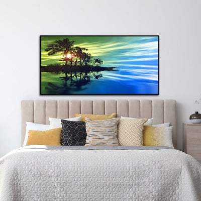 DecorGlance Posters, Prints, & Visual Artwork Sunset landscape View Floating Frame Canvas Wall Painting