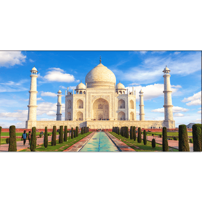 DECORGLANCE Posters, Prints, & Visual Artwork Taj Mahal Monument Canvas Wall Painting