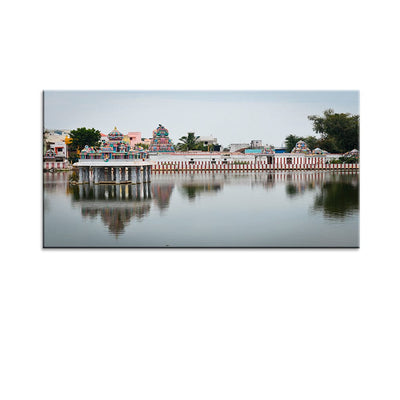 decorglance Posters, Prints, & Visual Artwork Temple Scenery Canvas Wall Painting