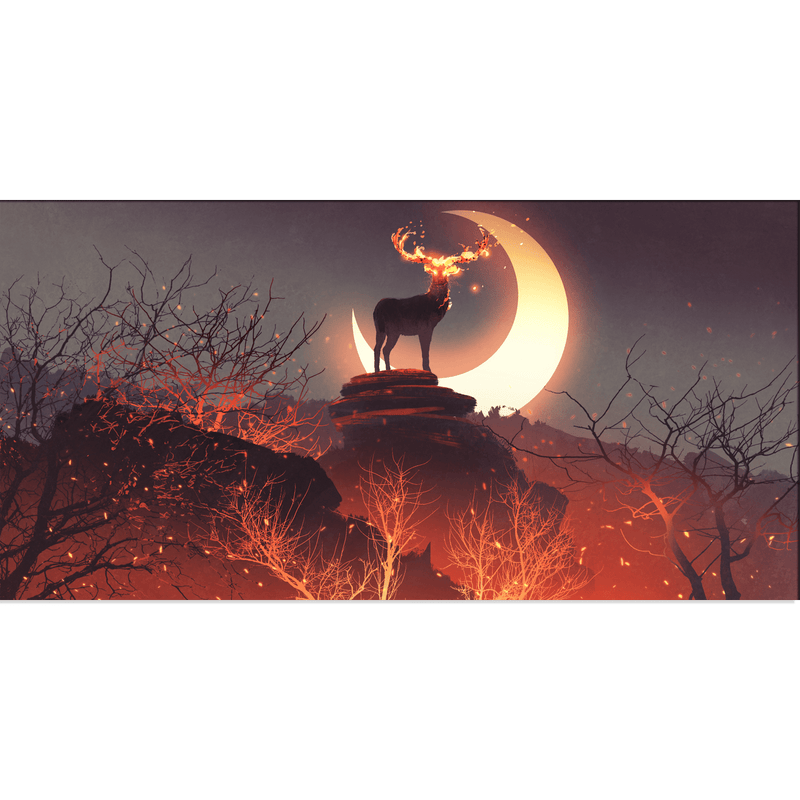 DECORGLANCE Posters, Prints, & Visual Artwork The Deer Standing in Forest Canvas Wall Painting