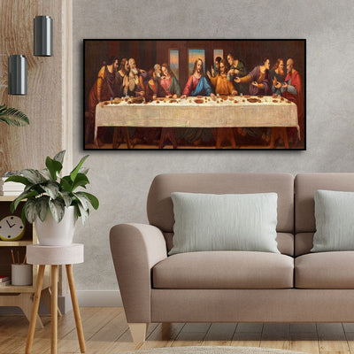 DecorGlance Posters, Prints, & Visual Artwork The Last Supper  Canvas Floating Frame Wall Painting