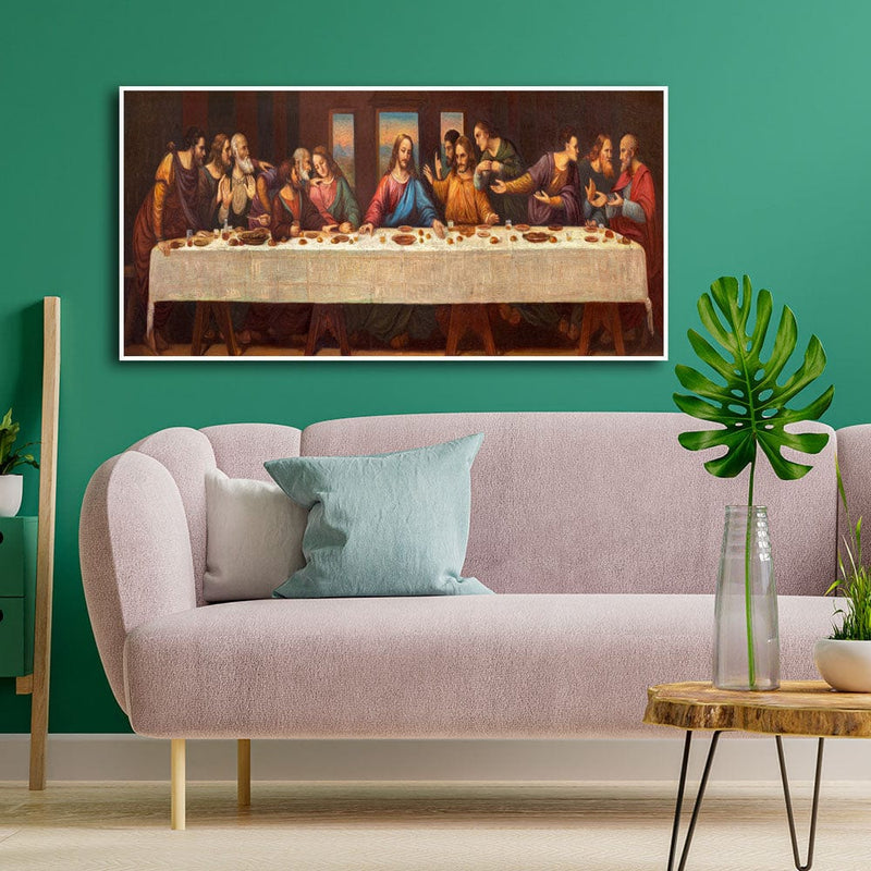 DecorGlance Posters, Prints, & Visual Artwork The Last Supper  Canvas Floating Frame Wall Painting