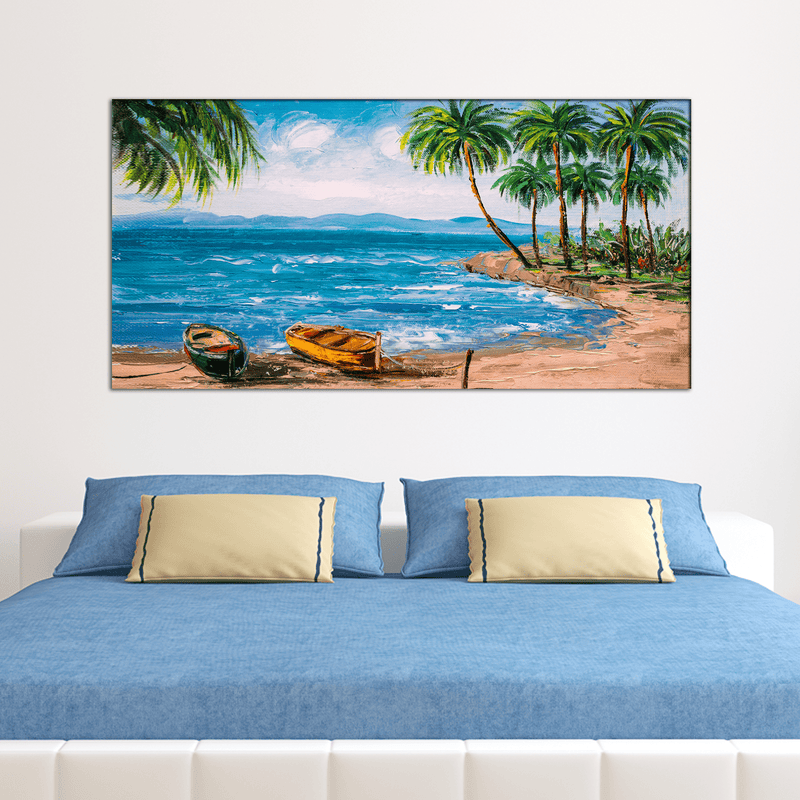 DECORGLANCE Posters, Prints, & Visual Artwork Tropica Island Art Canvas Wall Painting