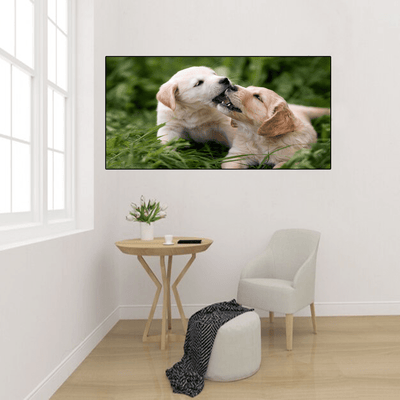 decorglance Posters, Prints, & Visual Artwork Two Labradog Puppy Canvas Wall Painting