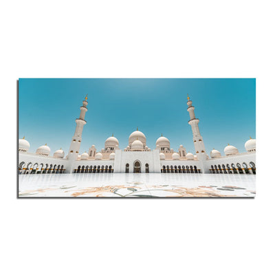 DecorGlance Rectangle painting Sheikh Zayed Grand Mosque Canvas Wall Painting