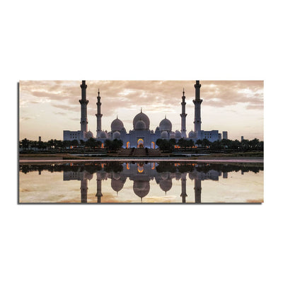 DecorGlance Rectangle painting Sheikh Zayed Mosque Canvas Wall Painting