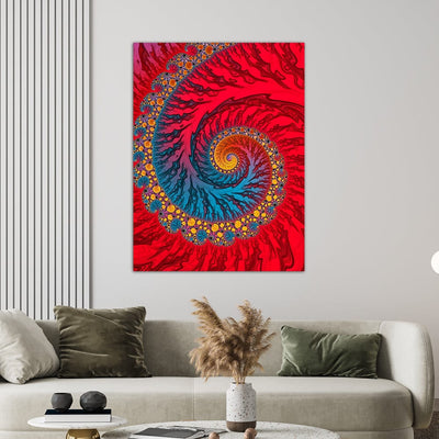 DecorGlance Round Fluid 3D Abstract Canvas Wall Painting