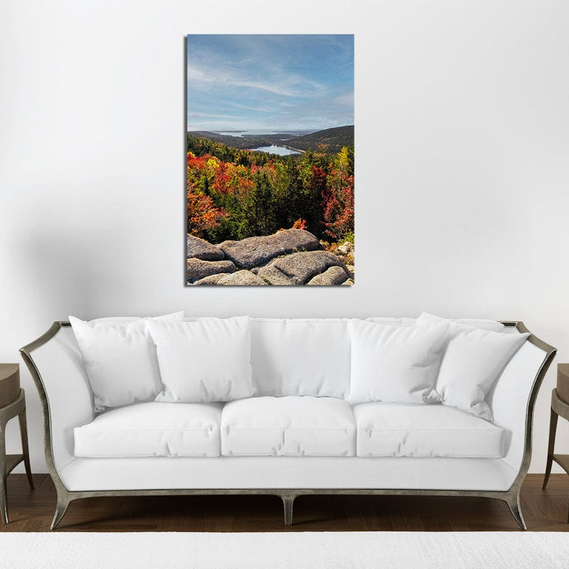 DecorGlance Shrubland View Print On Canvas Wall Painting