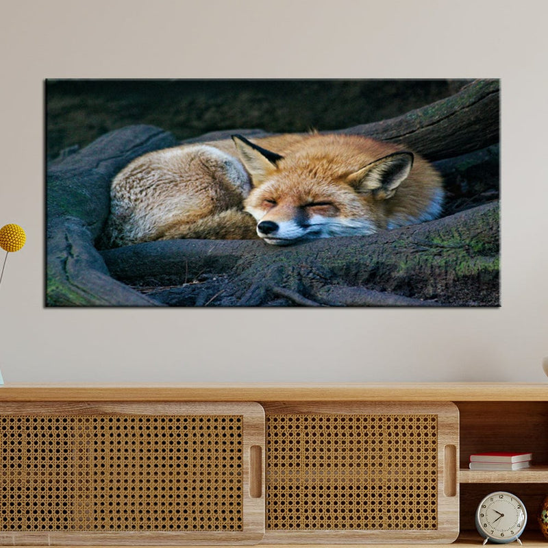 DecorGlance Sleeping Fox  Canvas Wall Painting