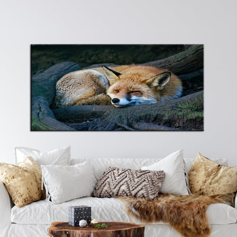 DecorGlance Sleeping Fox  Canvas Wall Painting