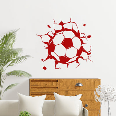 DECORGLANCE Soccer Ball Premium Quality Wall Sticker