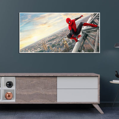 DecorGlance Spider Man Canvas Floating Frame Wall Painting