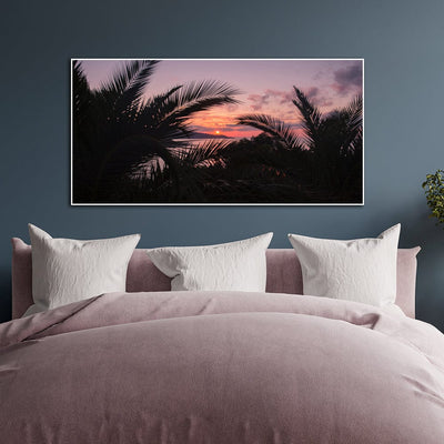 DecorGlance Sunset Canvas Floating Frame Wall Painting
