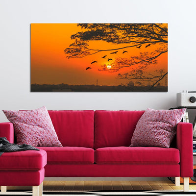DecorGlance Sunset View Canvas Wall Painting
