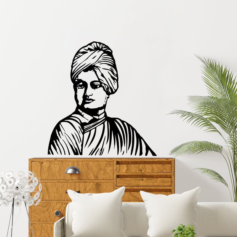 DECORGLANCE Swami Vivekananda Premium Quality Wall Sticker