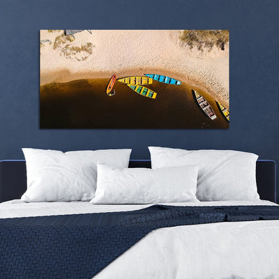DecorGlance Top View Of Beach Canvas Wall Painting