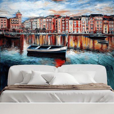 DECORGLANCE Venice Beautiful Scenery Digitally Painting Wallpaper